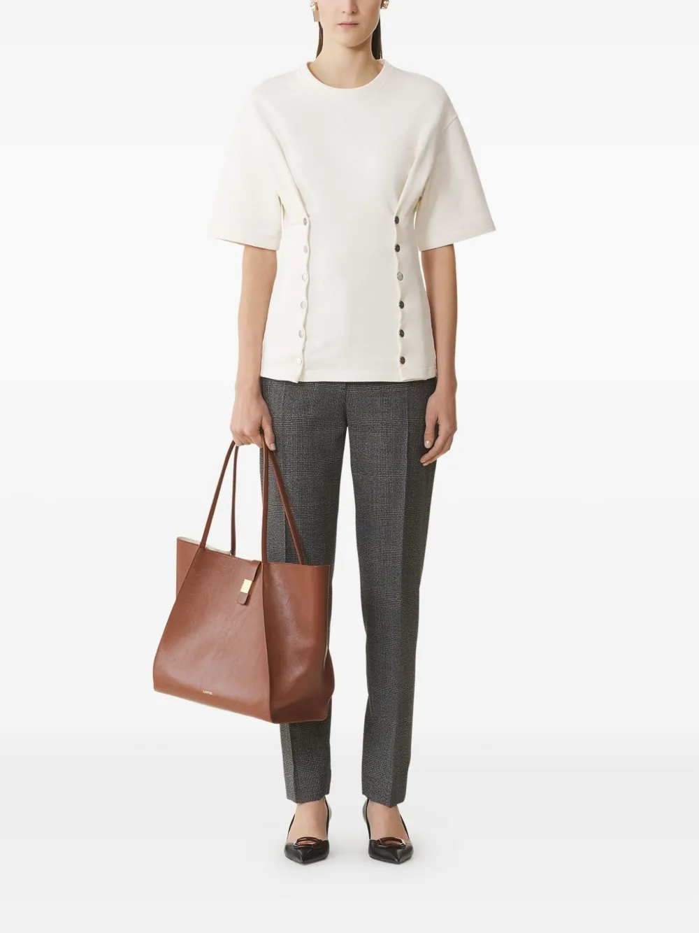 Lanvin Top met knoopdetail - Wit