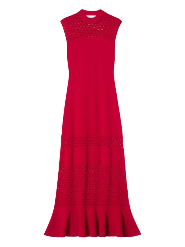 chinese dress ladies Pink Long Dress With Ruffles