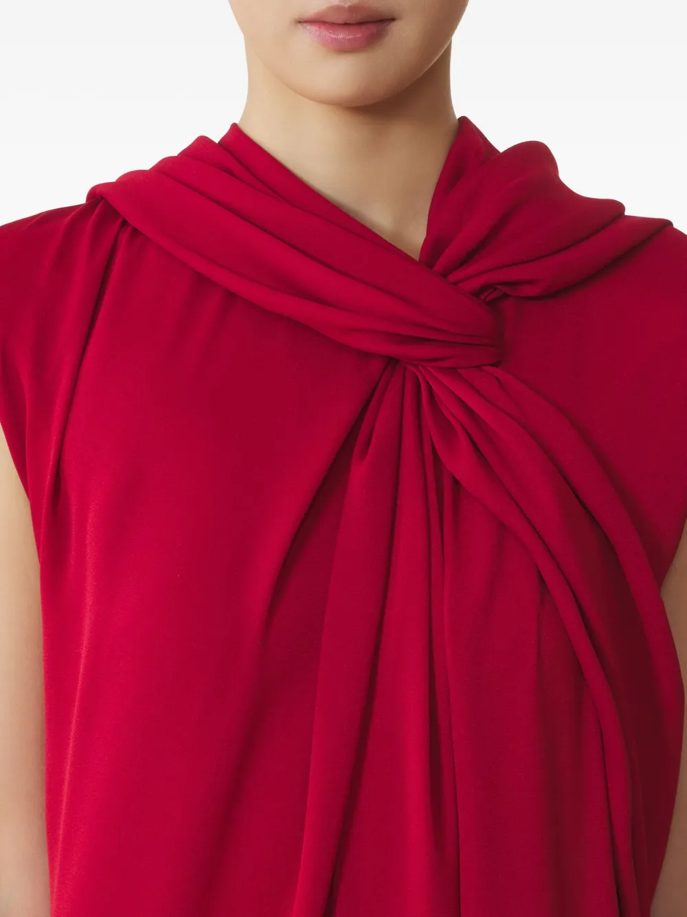 Lanvin Gedrapeerde maxi-jurk Rood