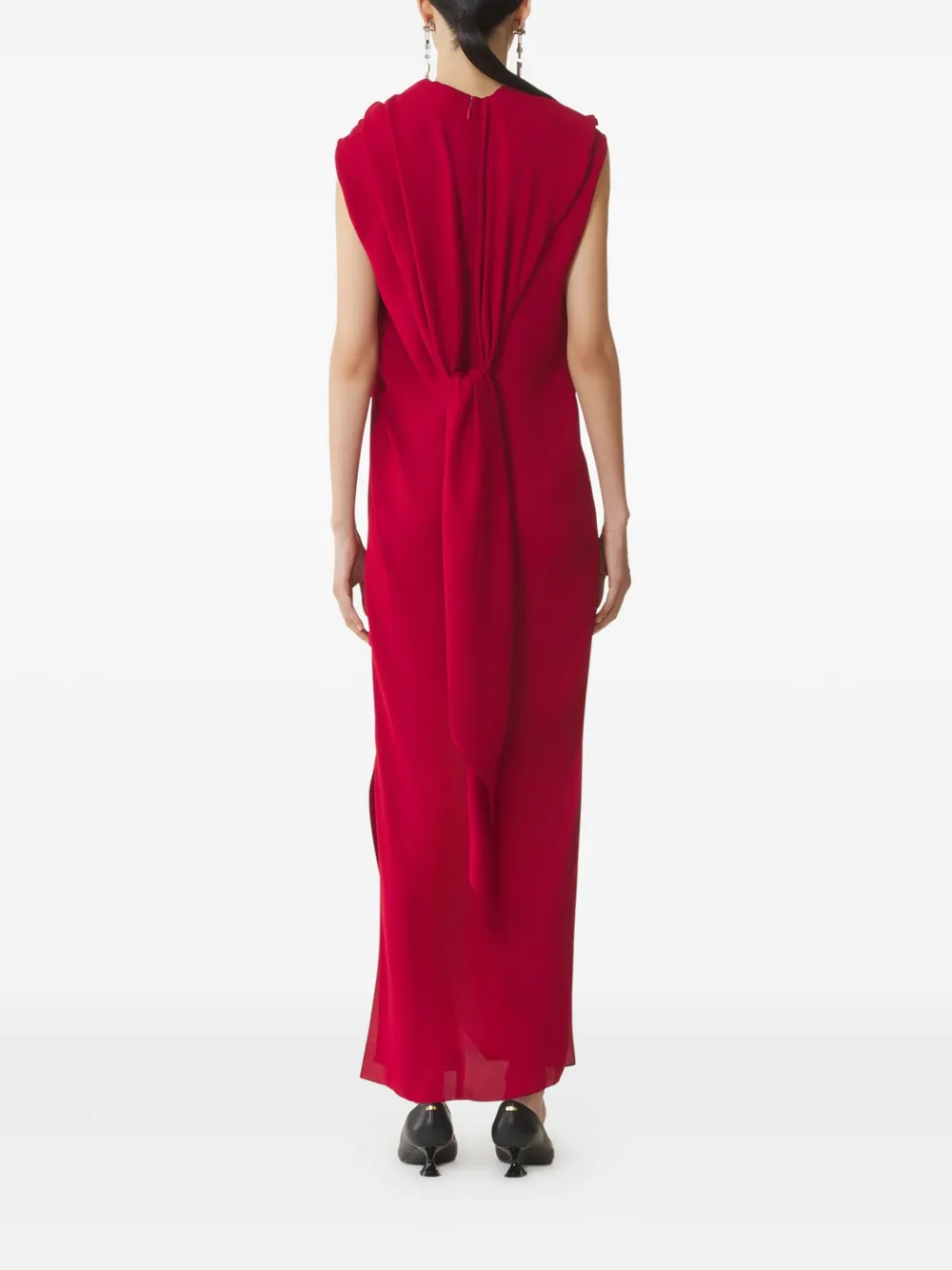 Lanvin Gedrapeerde maxi-jurk Rood