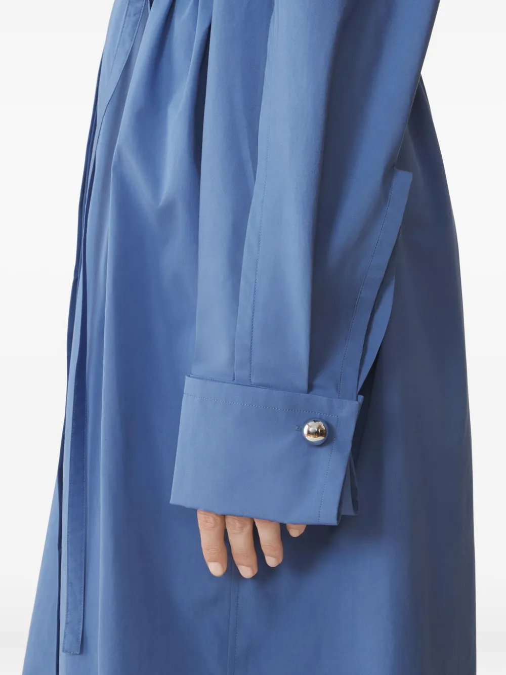 Lanvin Belted Midi Dress In Blue