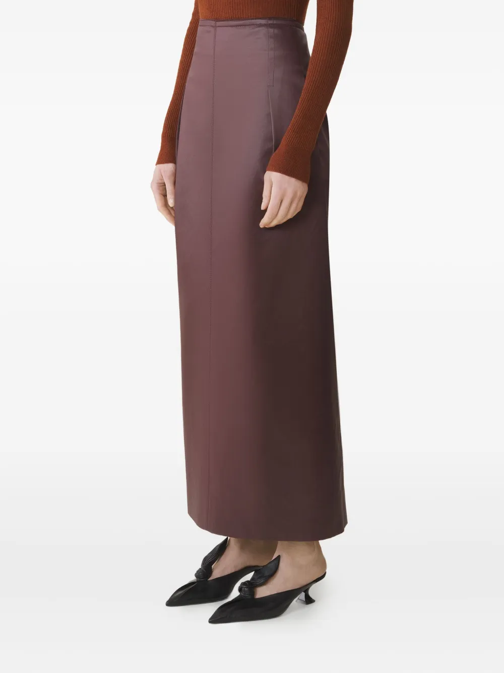 Lanvin Midi-rok met knoopdetail Paars