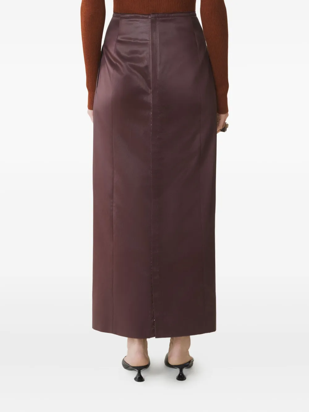 Lanvin Midi-rok met knoopdetail Paars