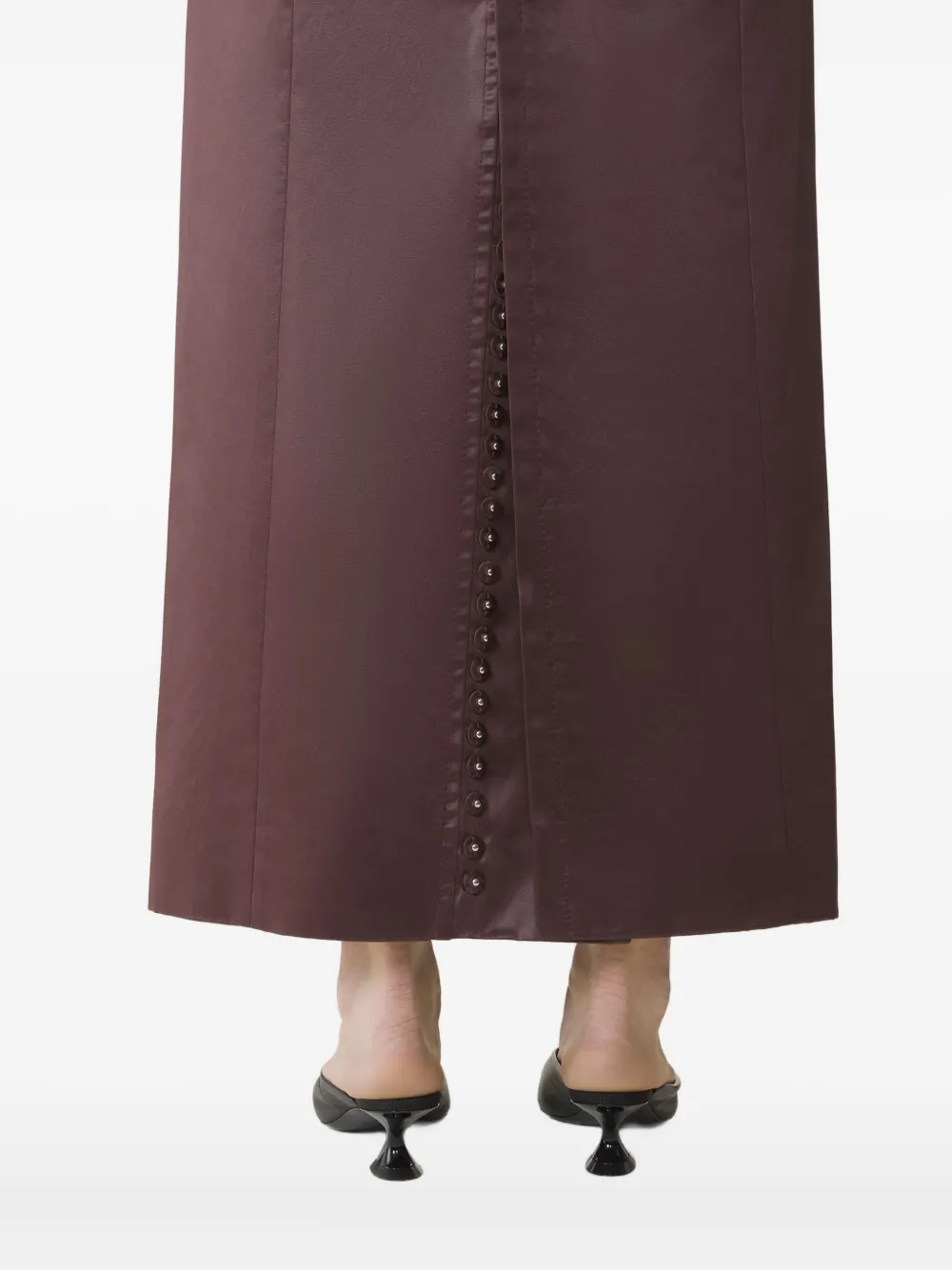 Lanvin Midi-rok met knoopdetail Paars