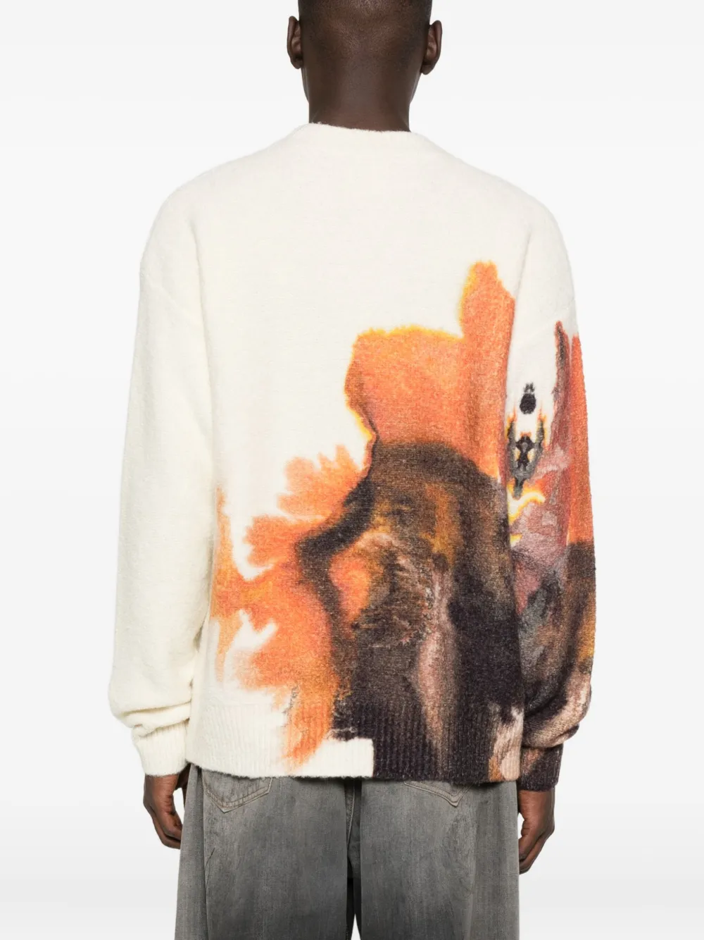 Y-3 Sweater met print Beige