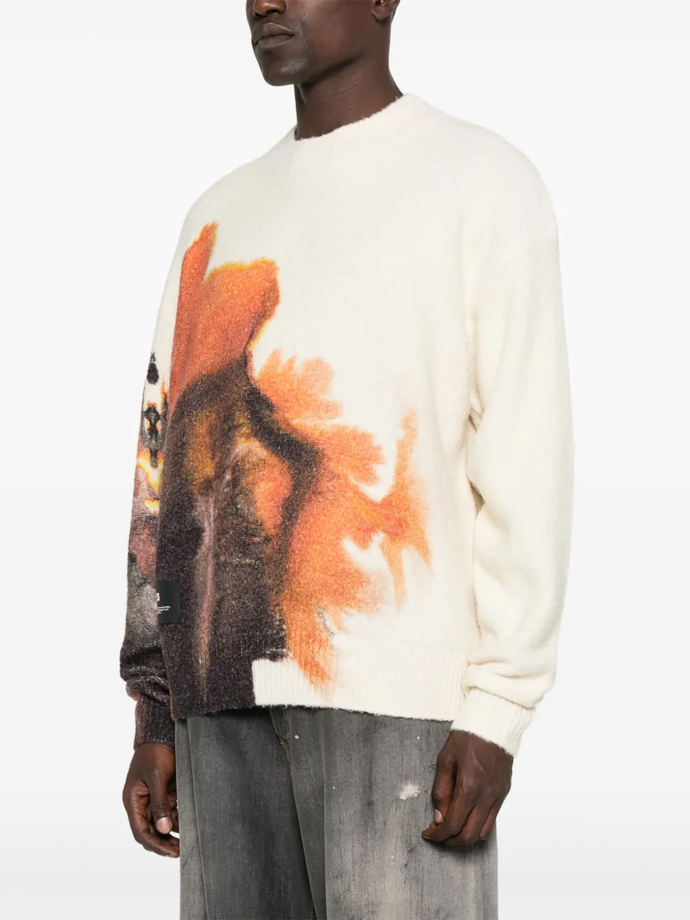 Y-3 Sweater met print Beige