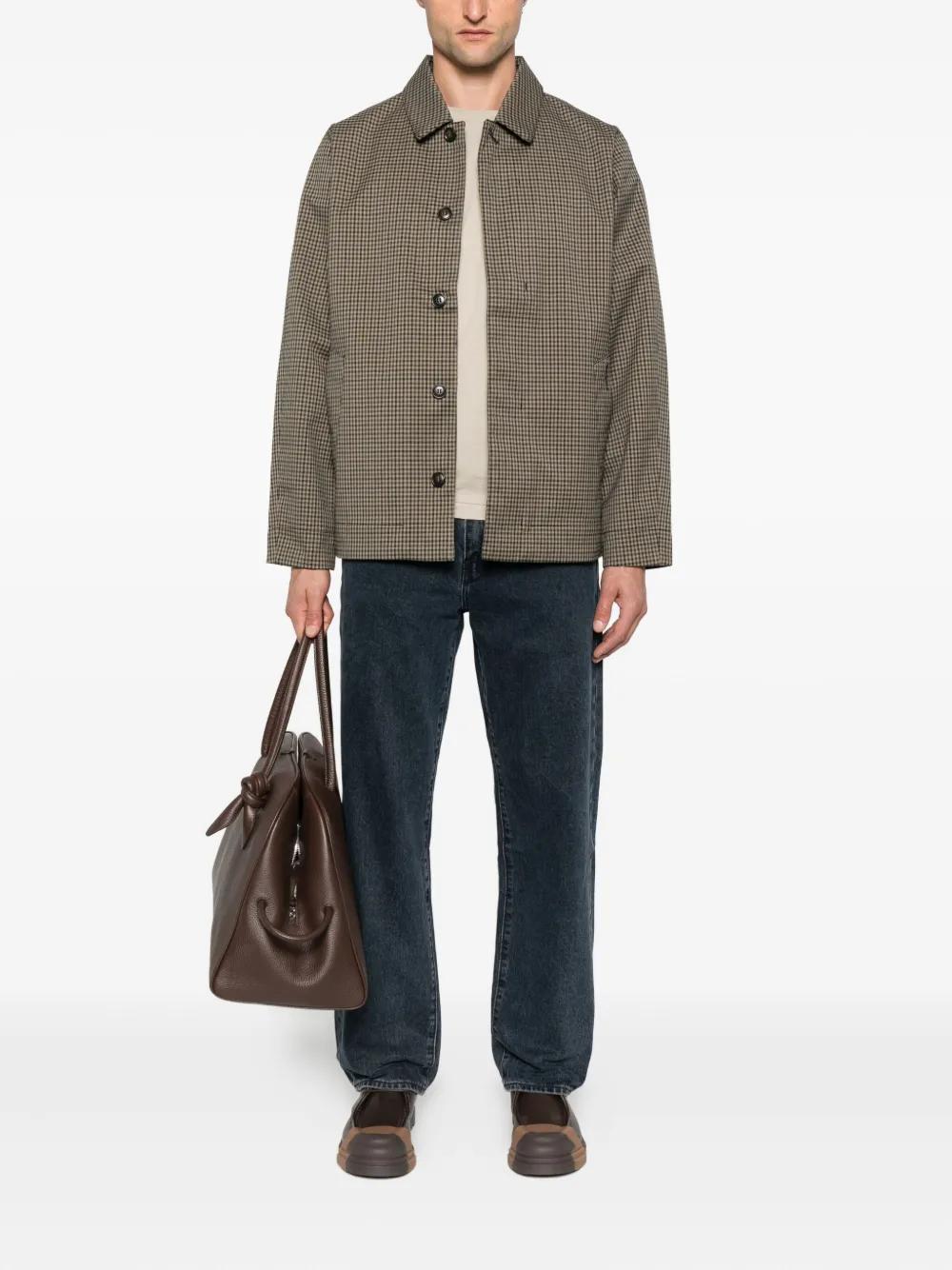Barbour checked shirt jacket Blauw