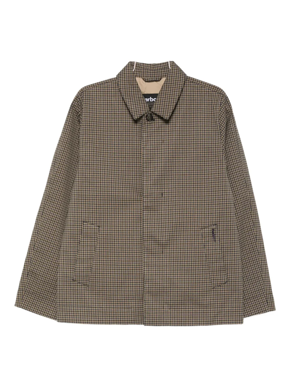 Barbour checked shirt jacket Blauw
