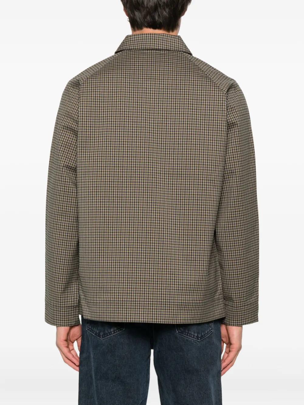 Barbour checked shirt jacket Blauw