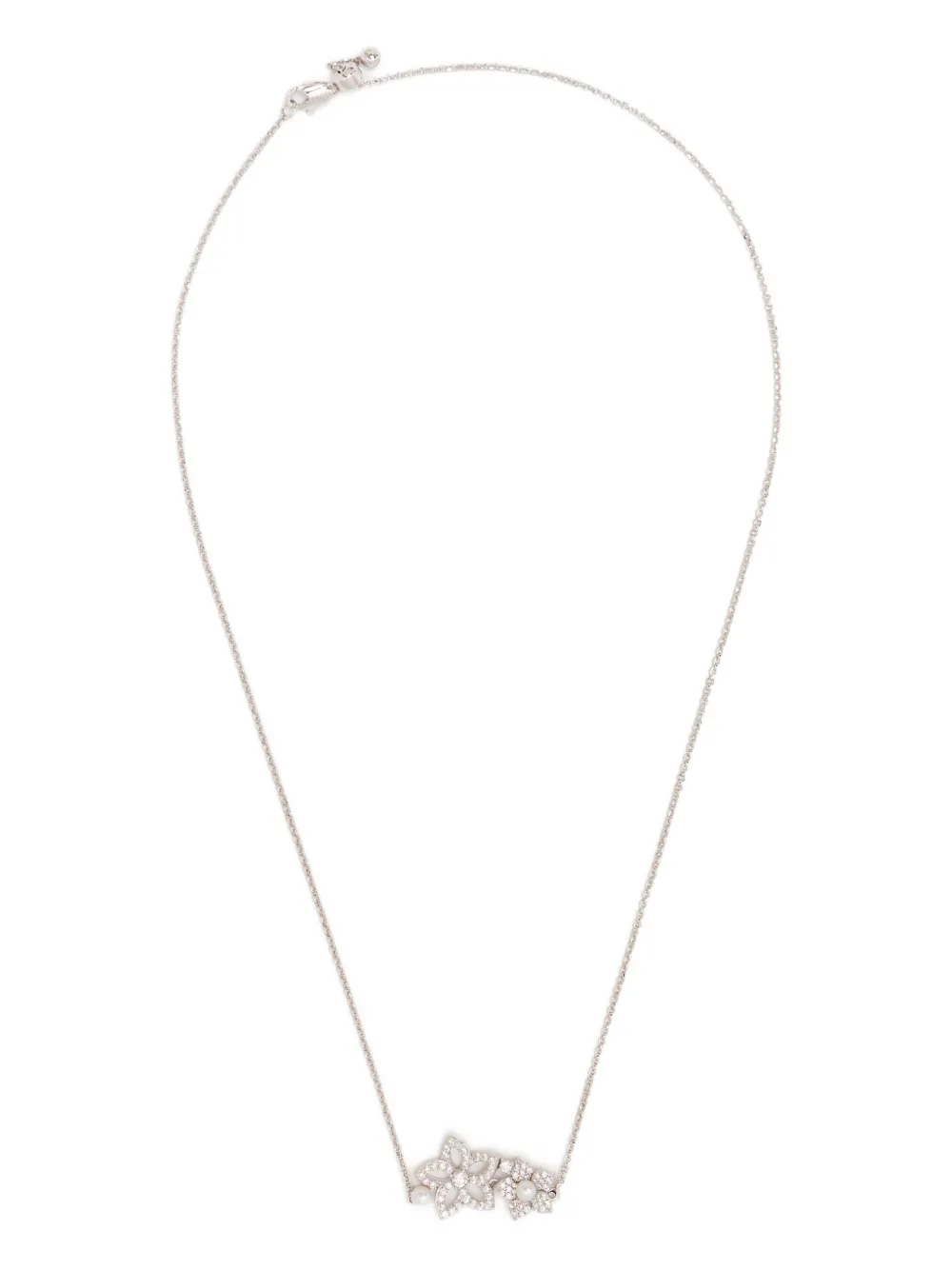 APM Monaco pearl blossom adjustable necklace | Silver | Image 1