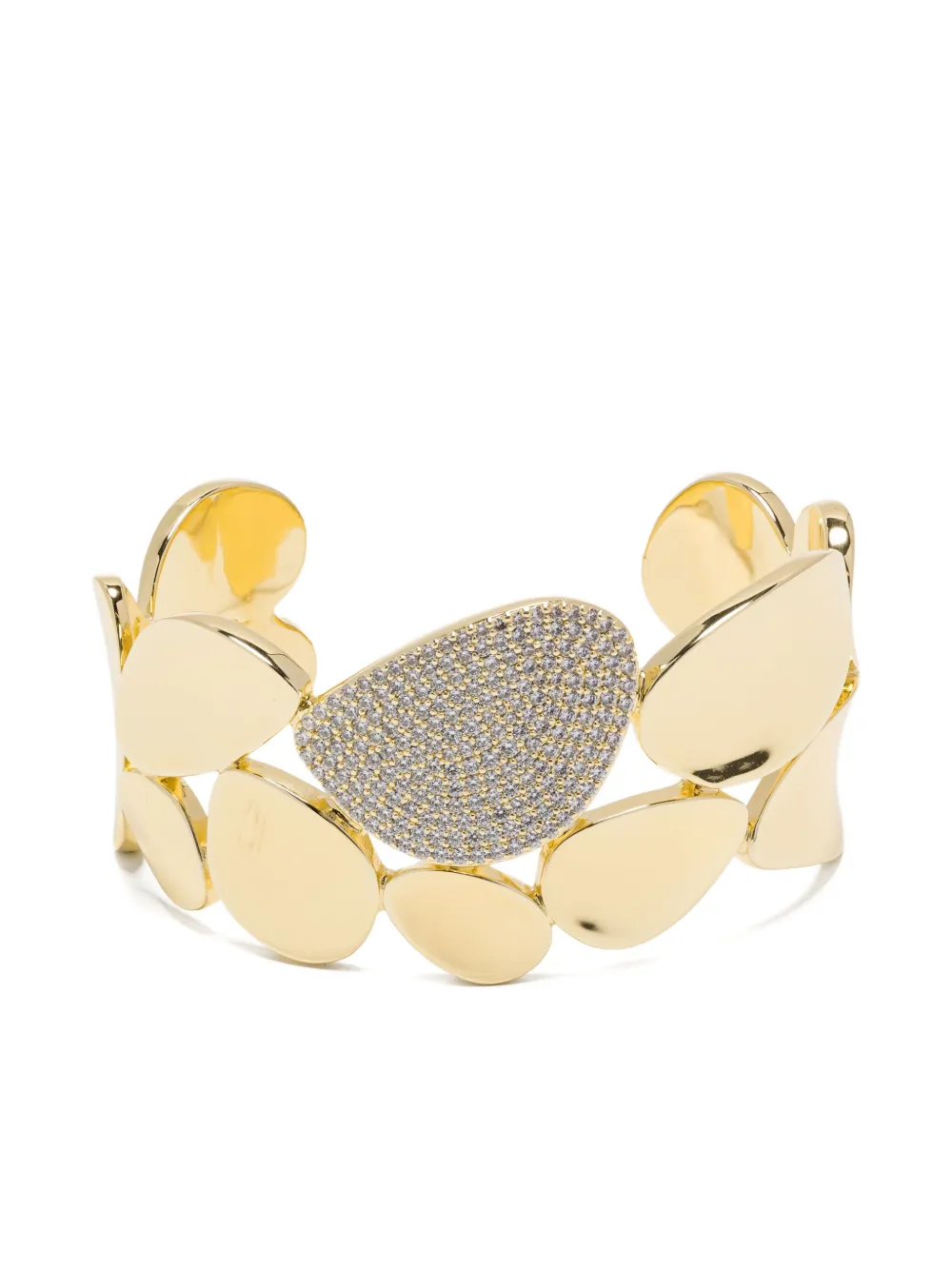 Apm Monaco Statement Galet Bangle In Gold