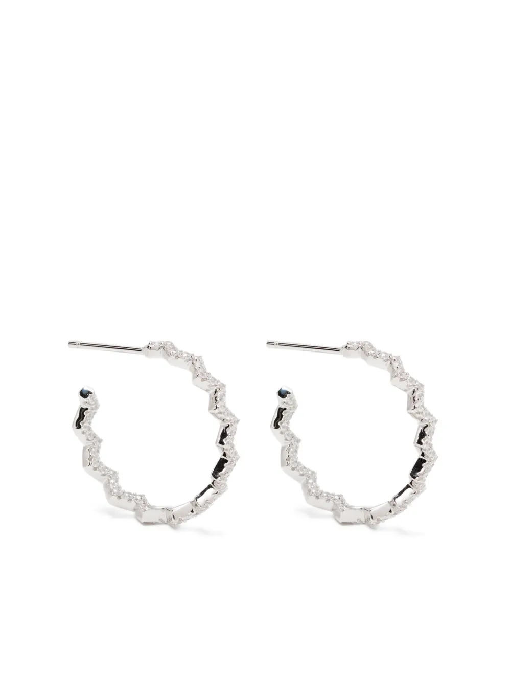 APM Monaco Spark huggie earrings | Silver | Image 1