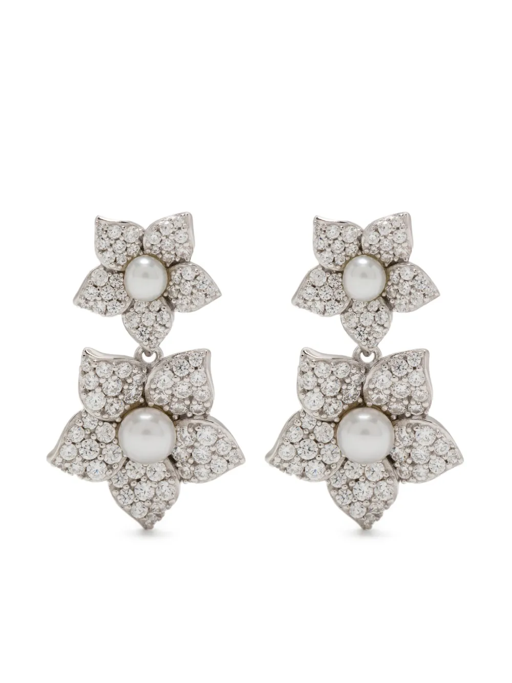 APM Monaco pearl blossom earrings | Silver | Image 1