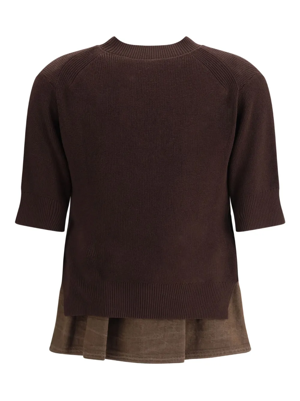 Sacai layered knit sweater Bruin