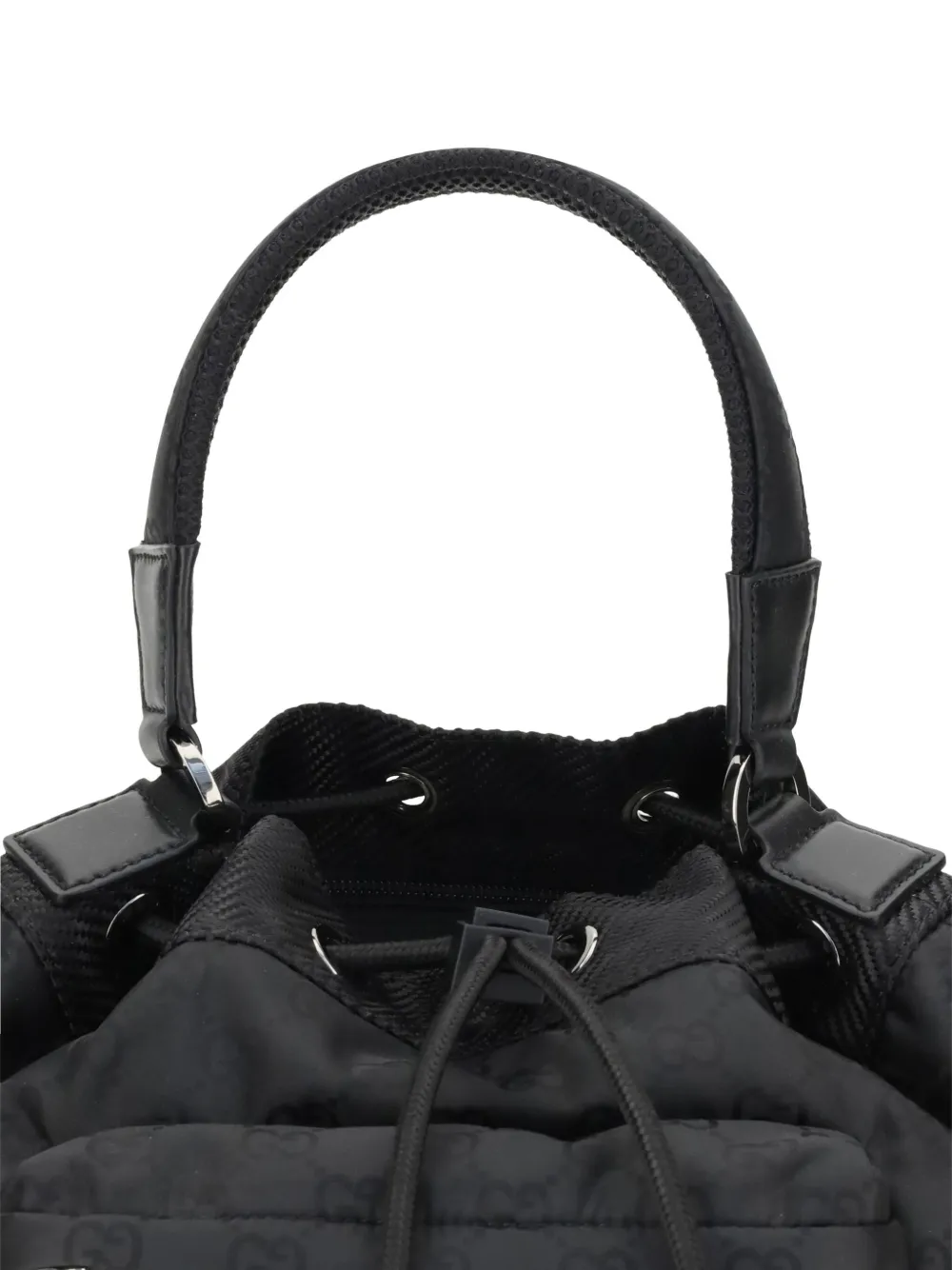 Gucci GG pattern drawstring backpack Zwart