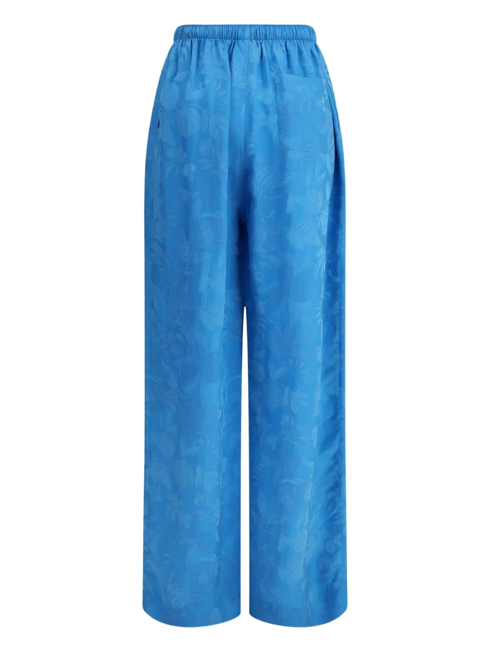Balenciaga floral-pattern elasticated-waist trousers - Blauw