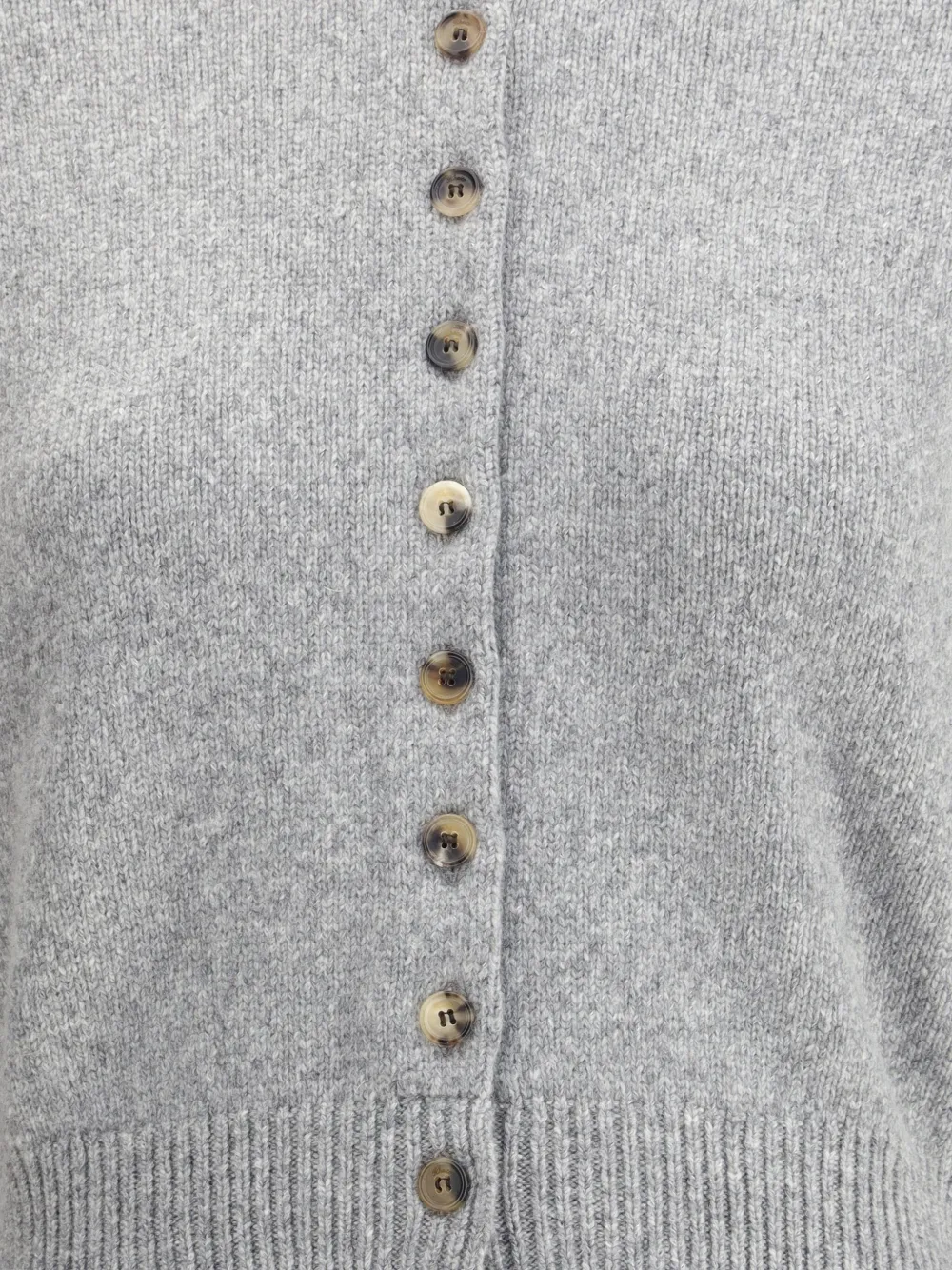 KHAITE Everheart kasjmier vest met knopen Grijs