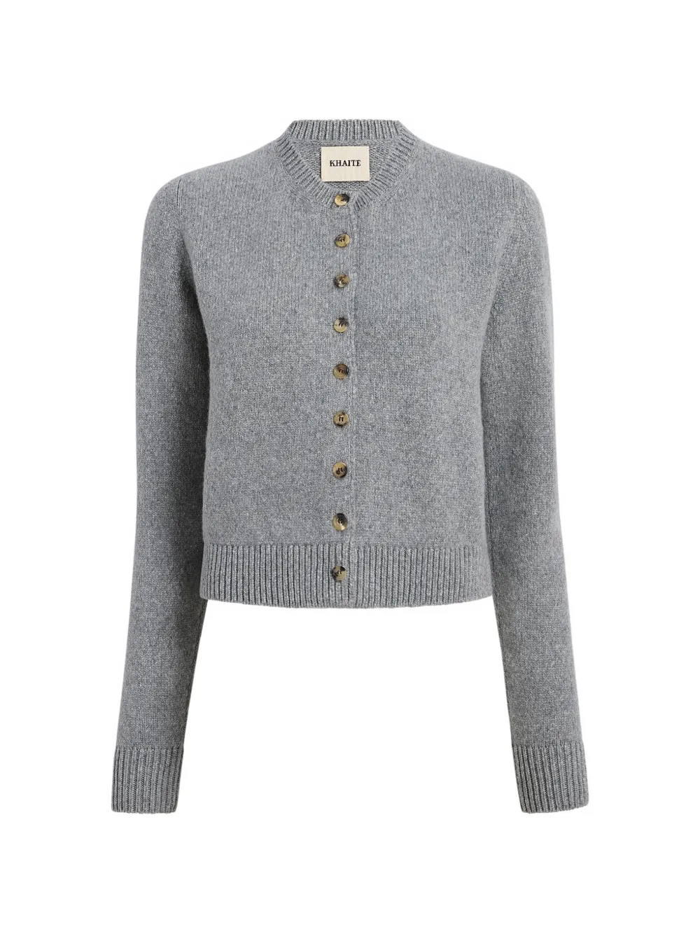 KHAITE Everheart kasjmier vest met knopen Grijs