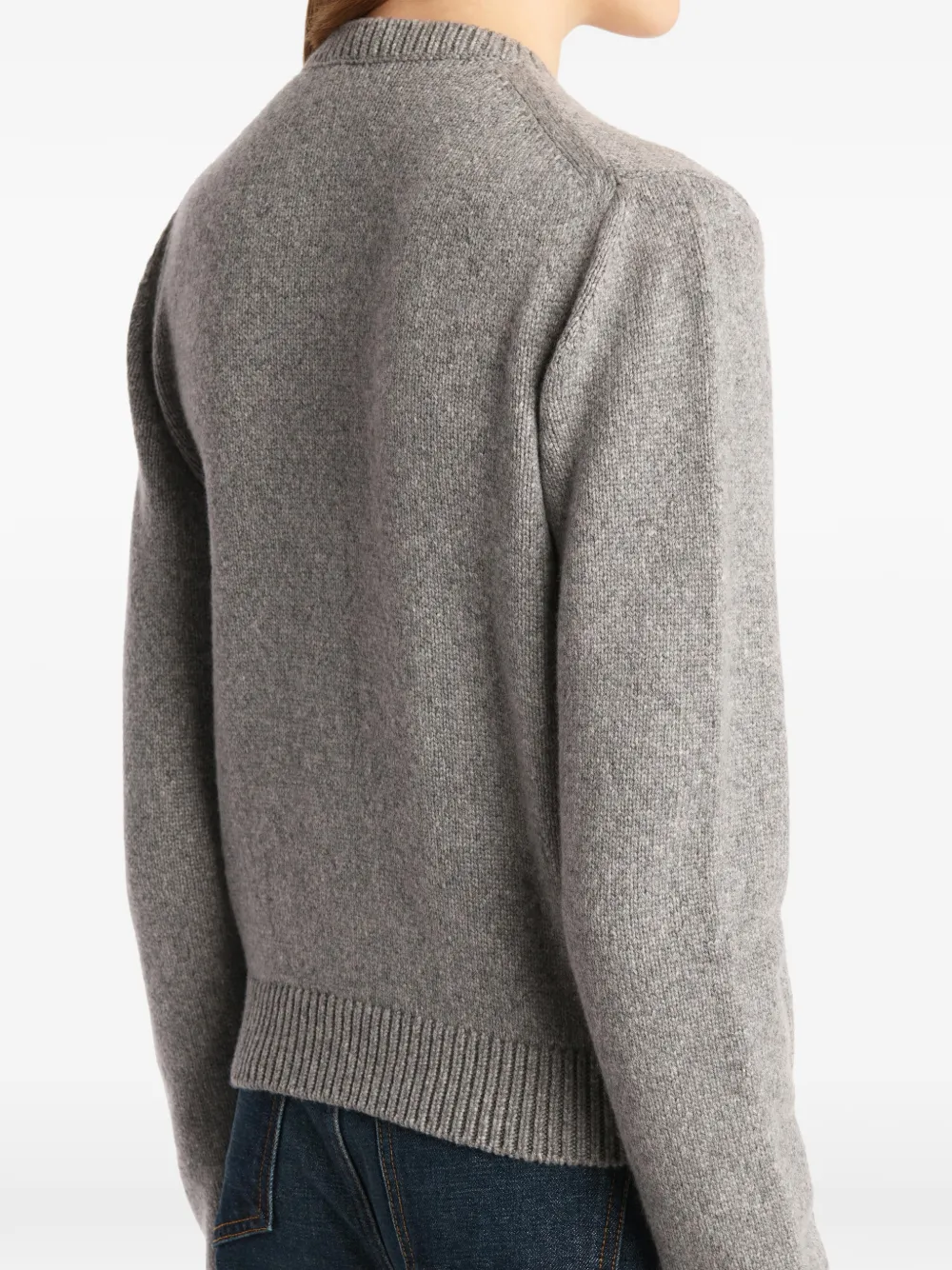 KHAITE Everheart kasjmier vest met knopen Grijs