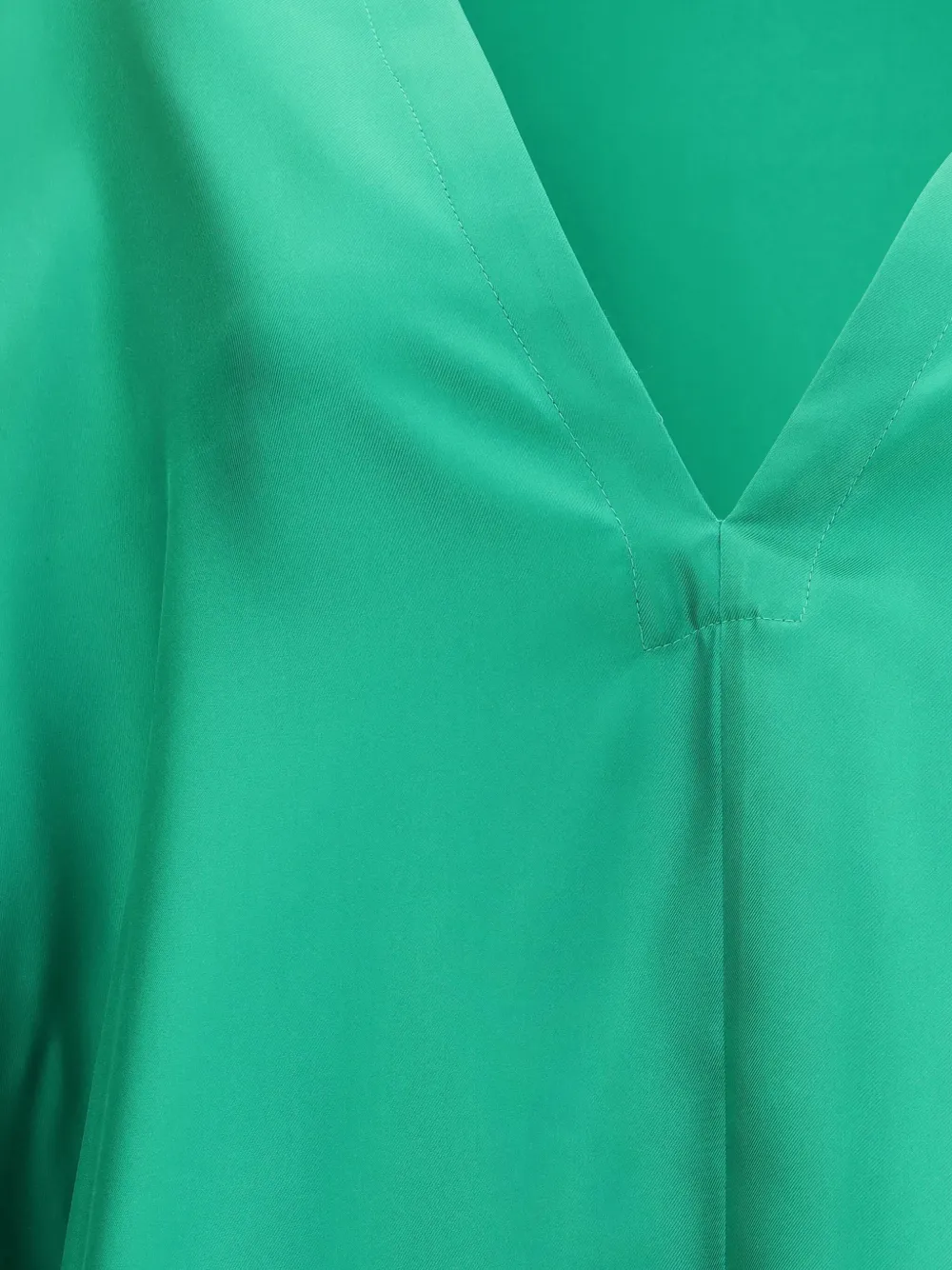 TOM FORD Zijden maxi-jurk met V-hals Groen