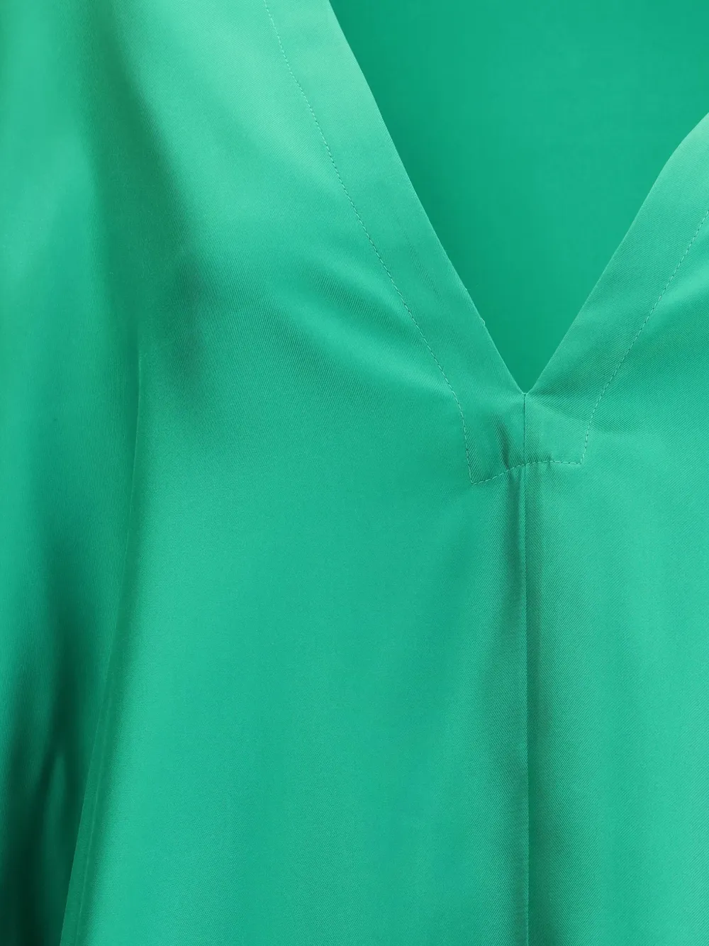 TOM FORD Zijden maxi-jurk met V-hals Groen