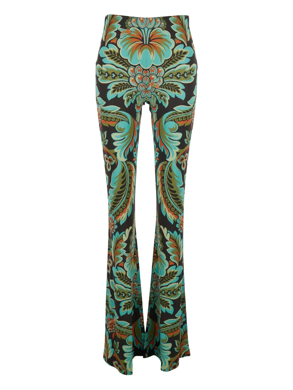 paisley-print flared trousers