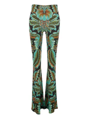 パンツ Etro Green Jersey Printed Flare Pants Etro Green Jersey Printed Flare Pants in Green | THE LIST