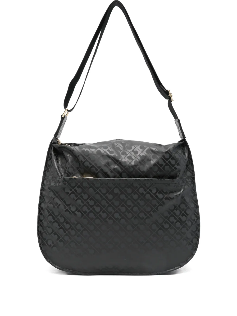 Gherardini Monogram-pattern Satchel Bag In Gray