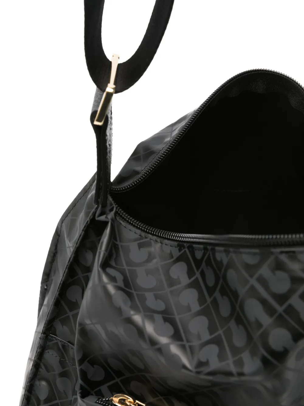 Gherardini Monogram-pattern Satchel Bag In Gray