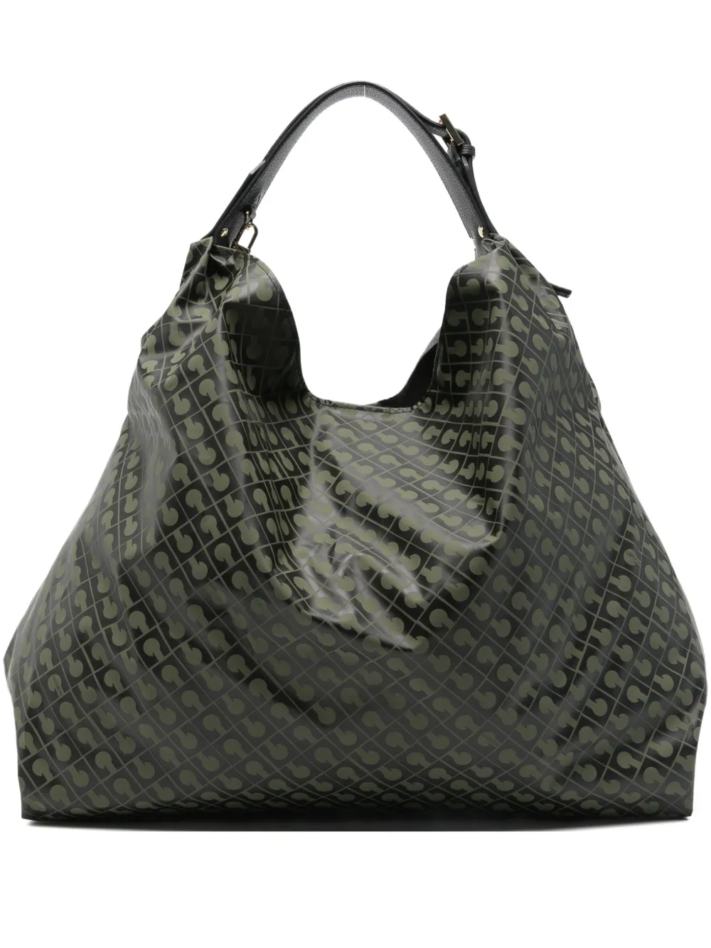 Gherardini Monogram-pattern Shoulder Bag In Green