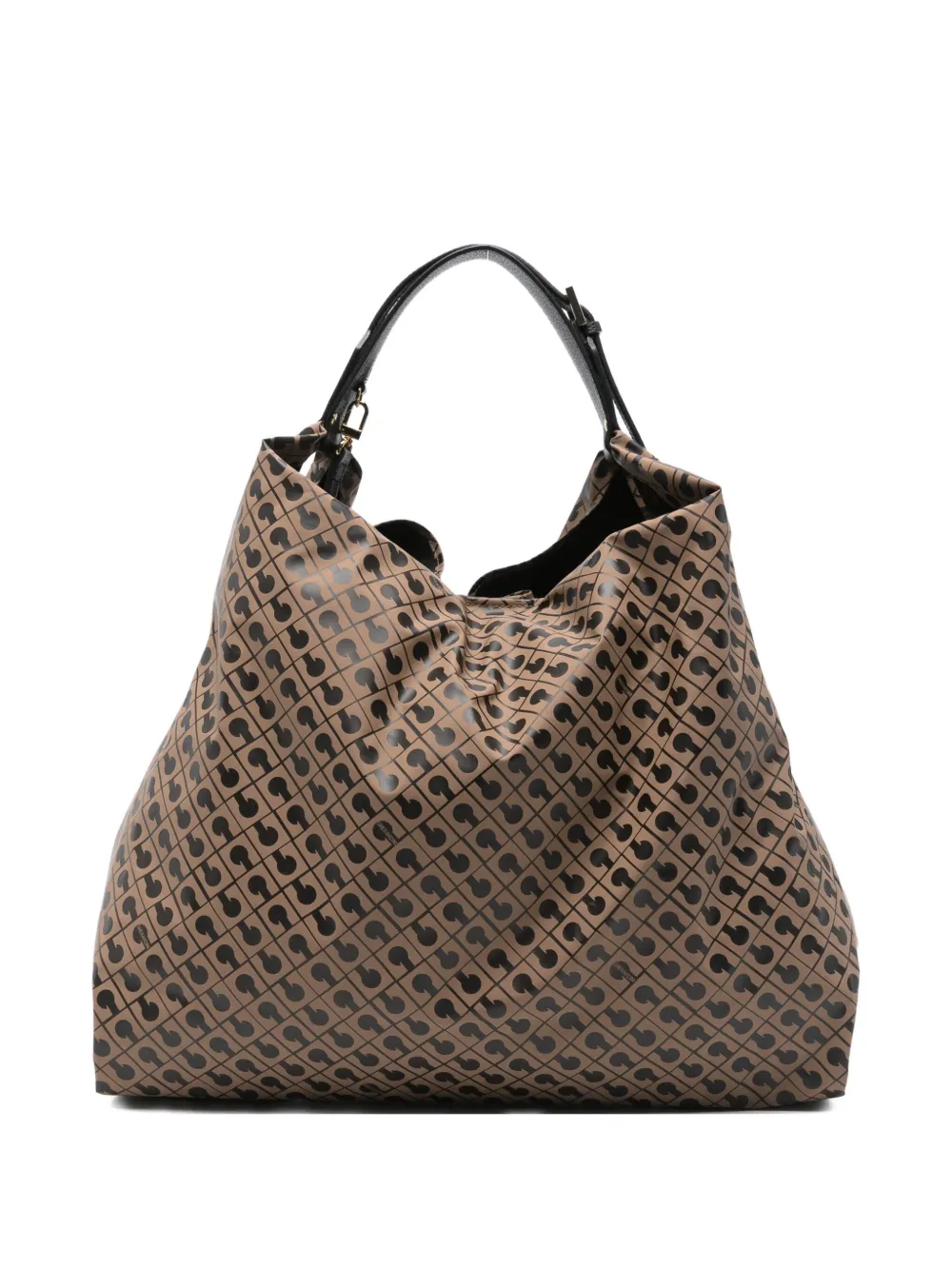 Gherardini Monogram-pattern Shoulder Bag In Neutral