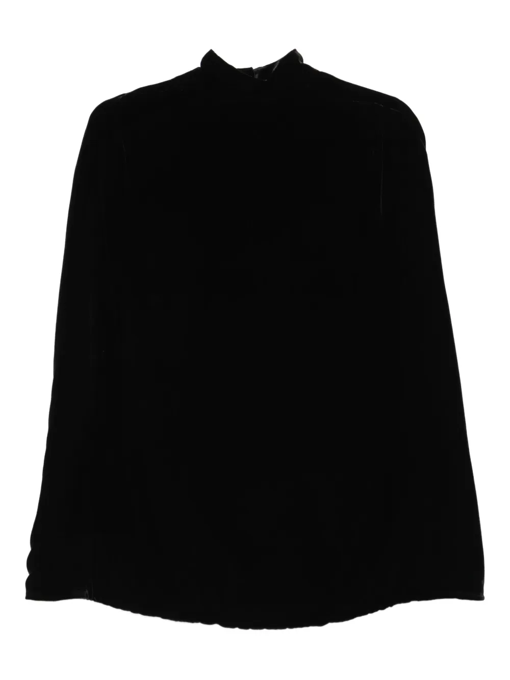 Raquel Diniz Palmas Velvet High-neck Cape In Black