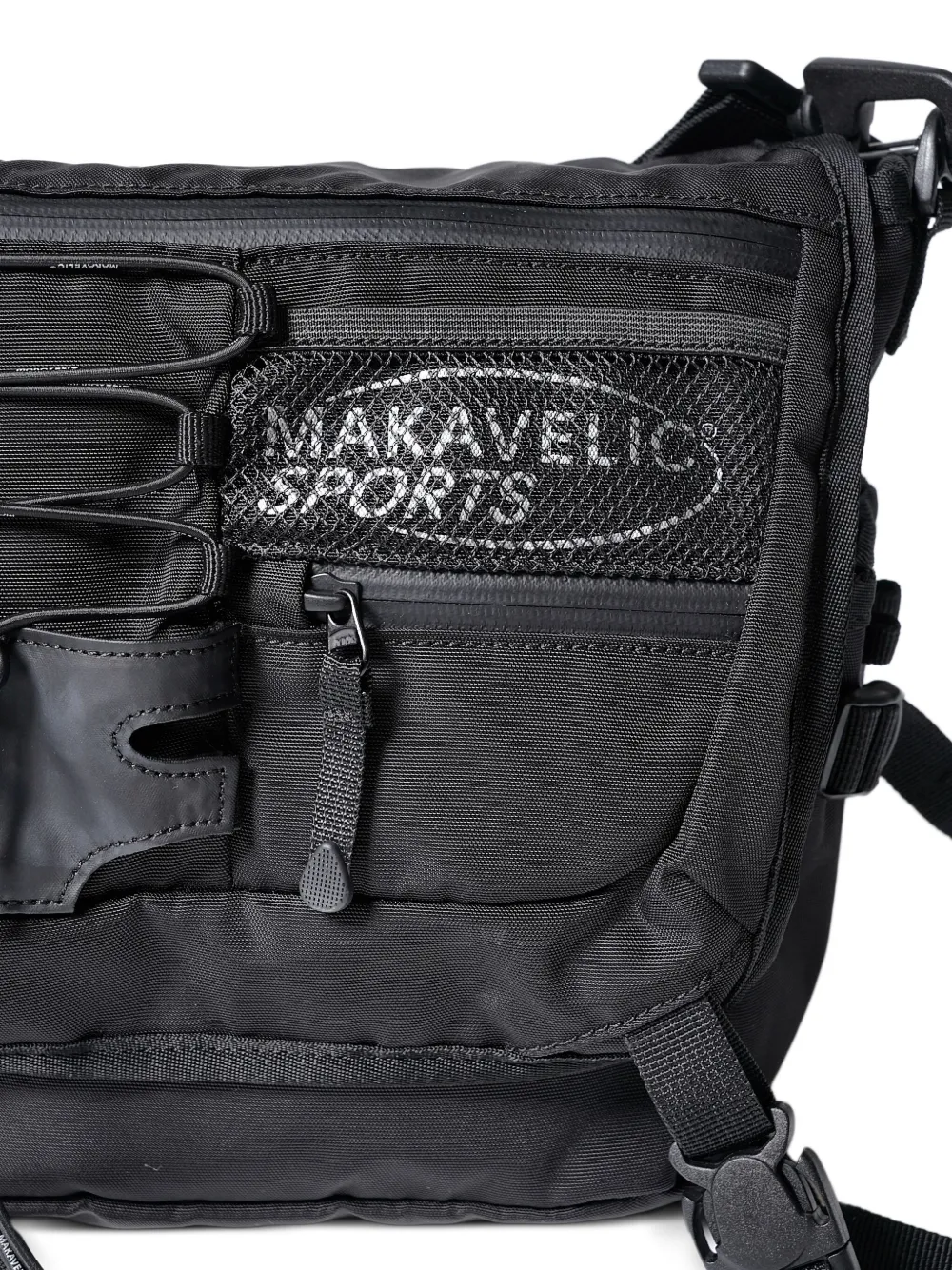 Makavelic Drawstring-fastening Shoulder Bag In Black