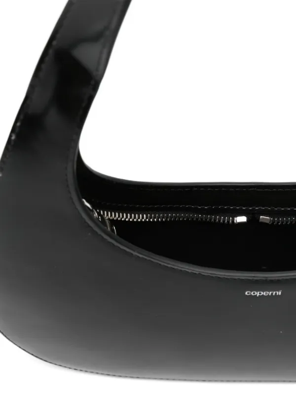 Coperni ブラックレザーショルダーバッグ Coperni レザーショルダーバッグ | ブラック | FARFETCH JP
