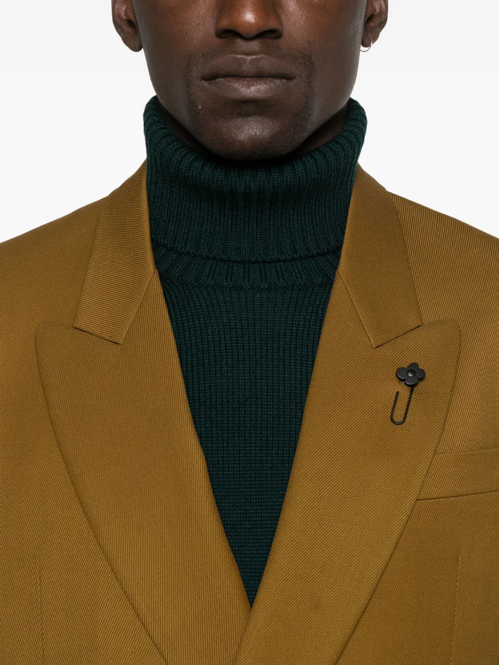 Lardini double-breasted peak-lapel blazer Bruin