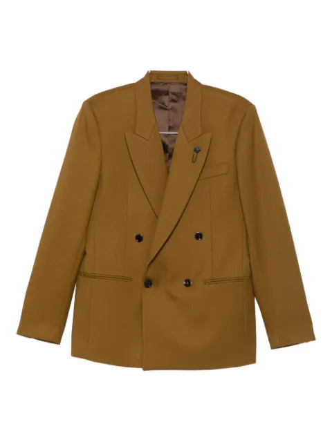Lardini double-breasted peak-lapel blazer