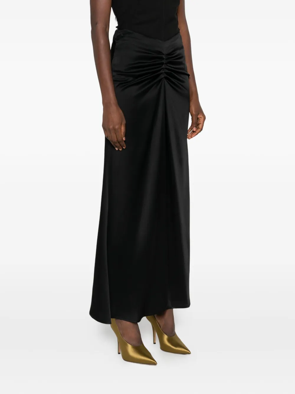 Raquel Diniz Elis gesmockte maxi-rok Zwart