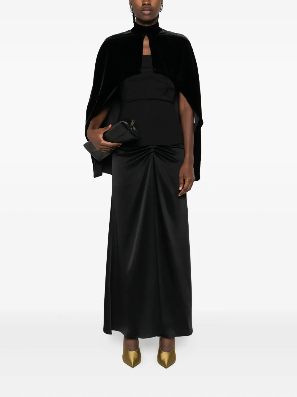 Raquel Diniz Elis gesmockte maxi-rok - Zwart