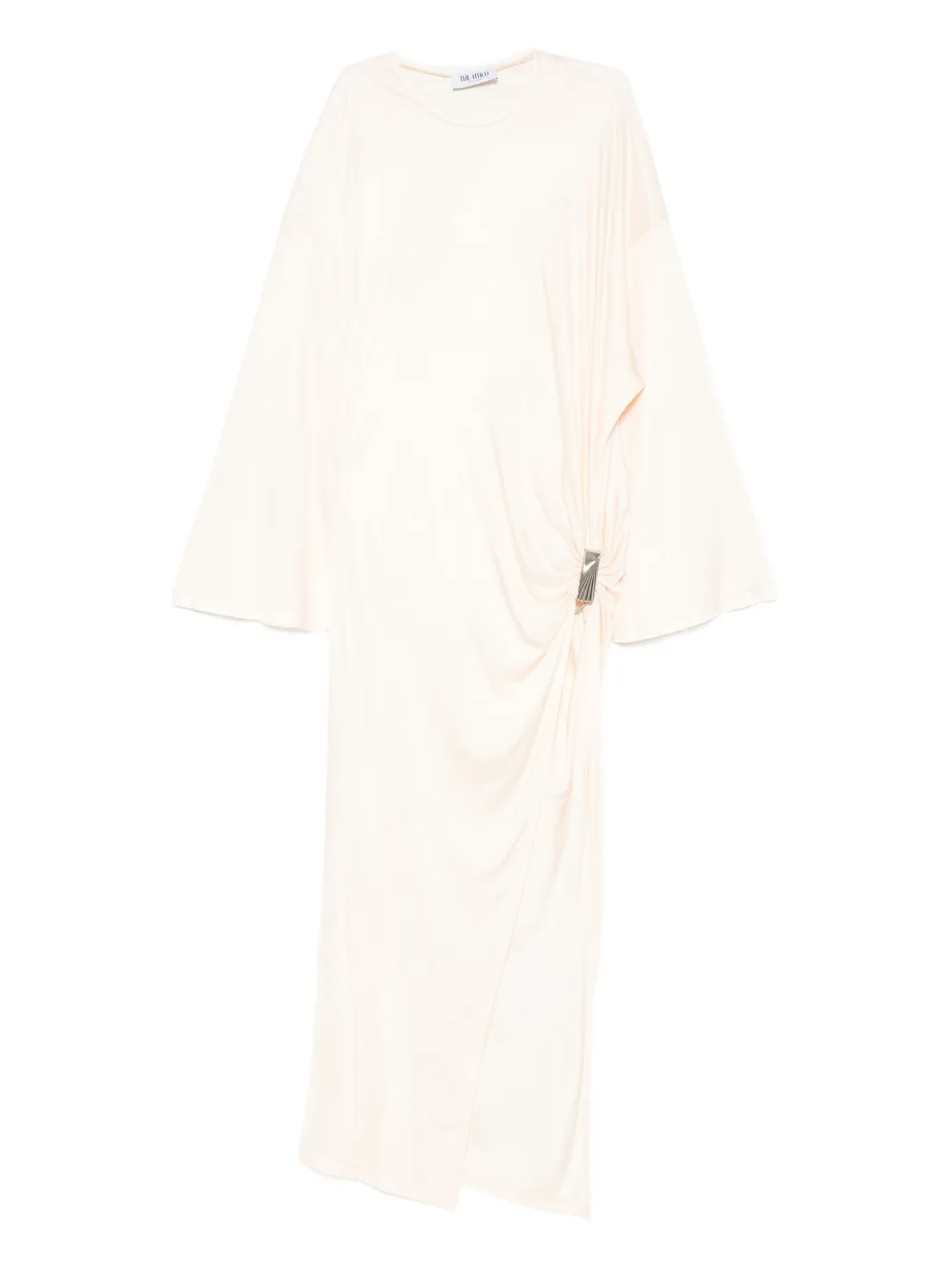 The Attico Midi-jurk met geknoopt detail Beige