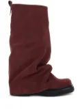 The Attico Robin suede combat boots - Red