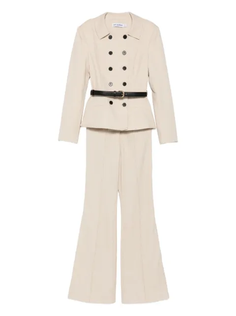 Self-Portrait double-breasted belted jumpsuit