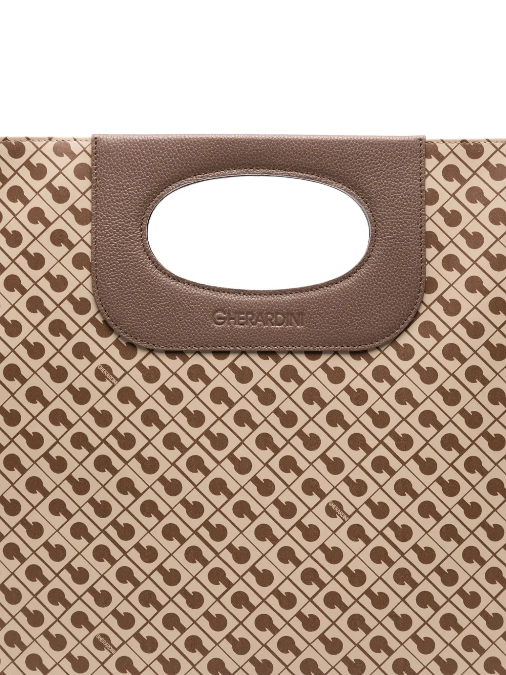 Gherardini Piattina Logo-pattern Tote Bag In Neutral