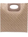 Gherardini Piattina logo-pattern tote bag - Neutrals