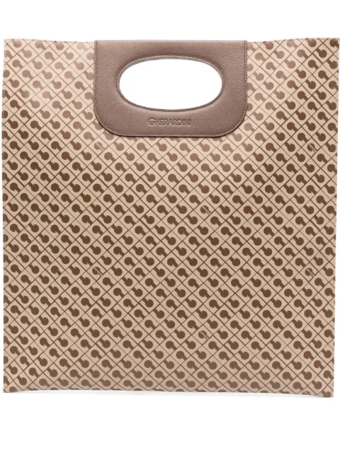 Gherardini Piattina logo-pattern tote bag