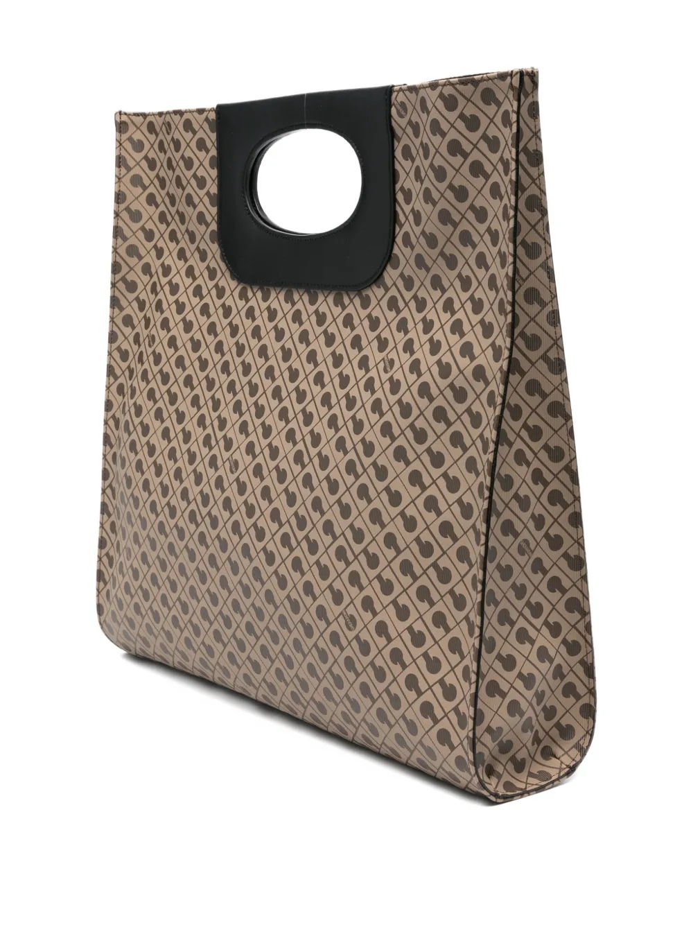 Gherardini Patterned Tote Bag In Brown