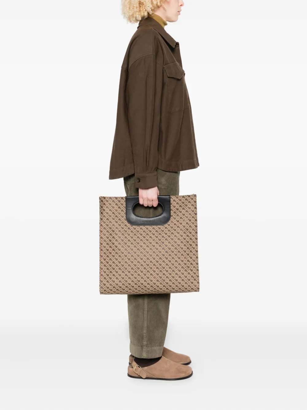 Gherardini patterned tote bag - Bruin