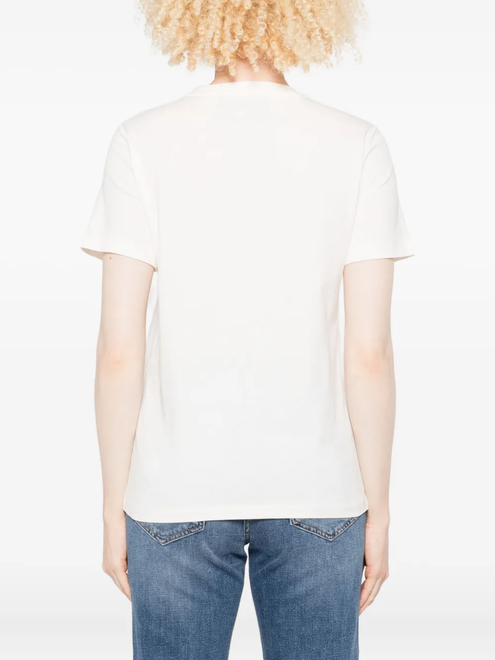 Elisabetta Franchi logo-print cotton T-shirt Wit