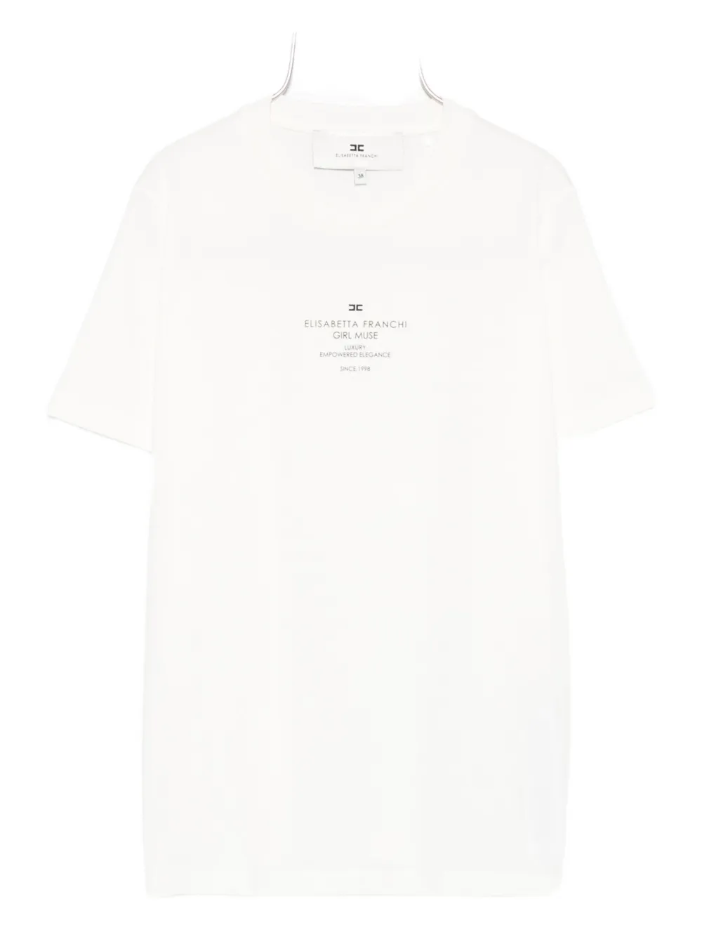 Elisabetta Franchi logo-print cotton T-shirt Wit