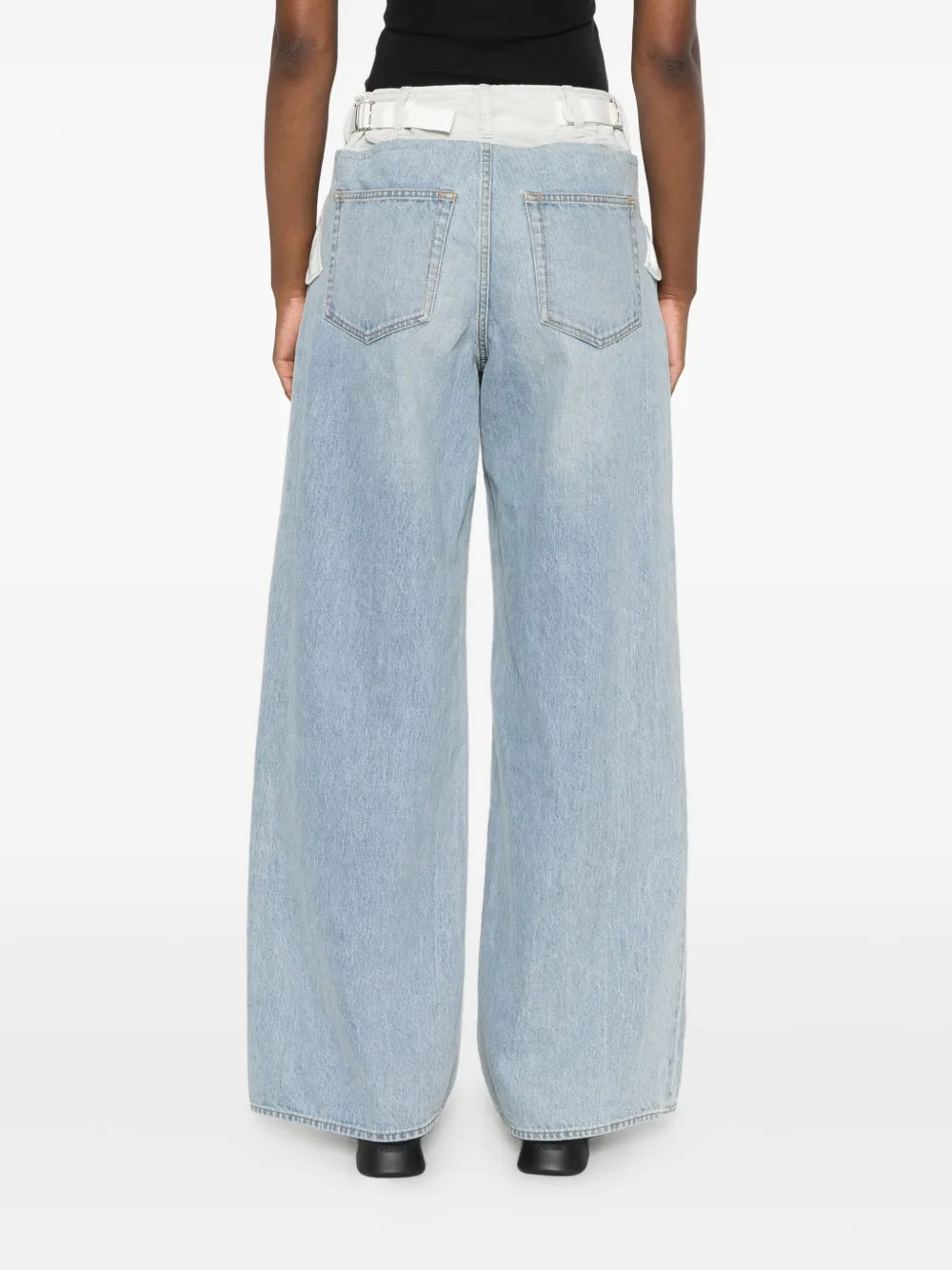 sacai Jeans met vlakken Blauw