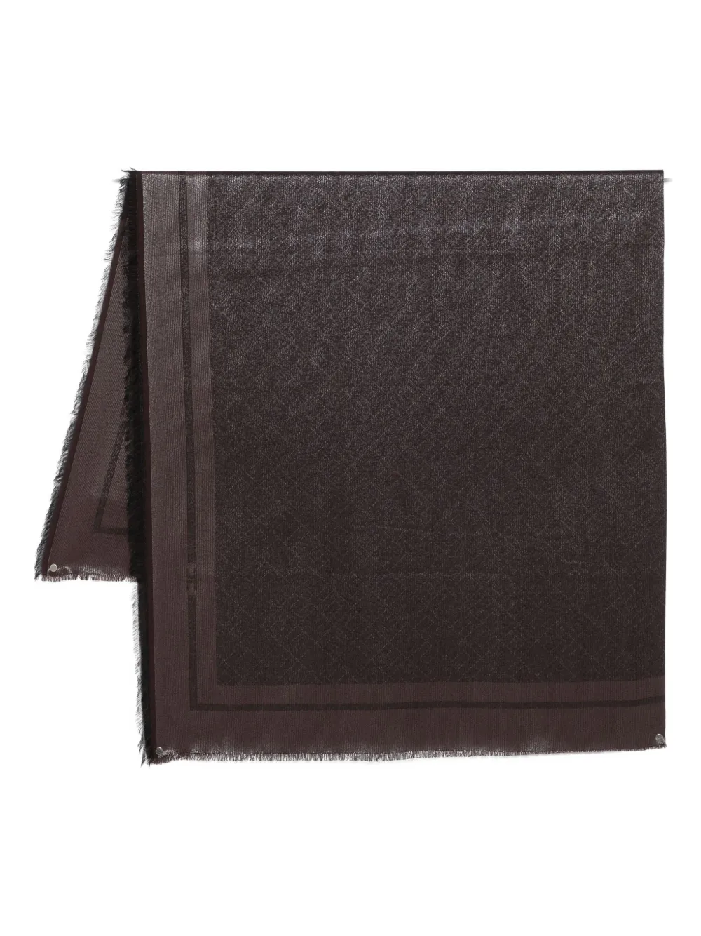 Elisabetta Franchi Fringed Viscose Scarf In Brown